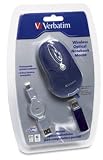 Verbatim Wireless Optical Notebook Mouse - 2.4Ghx, store-away receiver (96147)