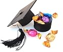 Black Graduation Hat Specialty Gift Box Of Premium Filled Chocolate Candies - Godiva 4 Pack