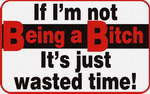 If I'm not Being a Bitch Its Just Wasted Time! Decals / Stickers * Pack of 10