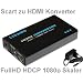 Ligawo � Scart zu HDMI Konverter + Upscaler auf 720p/1080p + integrierter Verst�rker + Netzteil + HDCP Unterst�tzung - Scart zu HDMI Wandler Adapter Converter
