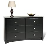 Sonoma Black Condo Sized 6 Drawer Dresser - Prepac - BDC-4829