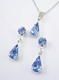 Light Sapphire Tiffany & Teardrop Set