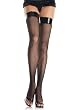 Fishnet Thigh High Nylon Stocking With Vinyl Top