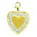 14K DIAMOND HEART DISC CHARM- YELLOW GOLD 14K DIAMOND HEART DISC CHARM- YELLOW GOLD