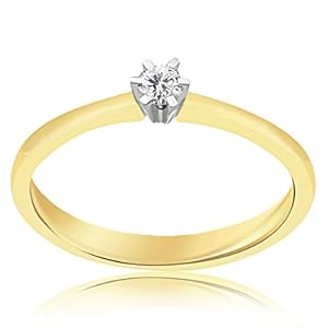 Goldmaid Damen-Ring 585 Gelbgold 1 Brillant 0,10ct Gr. 56 So R3986GG56