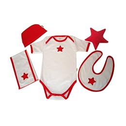Tadpoles Basics 5-pc. Red Star Layette