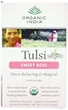 Organic India Organic Tulsi Herbal Tea, Sweet Rose, 18 Tea Bags (Pack of 6)