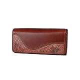 Derek Alexander Leather Ladies Large Clutch with Embossing
