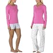 Xhilaration® Flannel 3-pc. Pajama Set - White Snowflake M