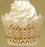 Paper Orchid Filigree Cupcake Wrapper White, Set of 12 41P8EX4TZYL. SL160 Paper Orchid Filigree Cupcake Wrapper White, Set of 12