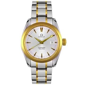 Click here to buy Omega Mens Seamaster Aqua Terra Quartz Midsize Two-Tone Watch #2318.30.00 by Omega.