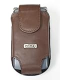Motorola RAZR V3 Premium Brown Leather Vertical Holster with clip by Prima  ....