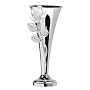 Godinger Silver Plated Vase with Crystal Rose