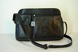 Giani Bernini Leather Organizer Handbag/Purse ~ Black In Color