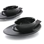 Nigella Lawson Espresso Cup/Saucer Set/4 Black