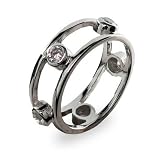 Eve's Addiction Sterling Silver Double Wire Wedding Band