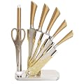 8pcs Stainless Steel Knife Set glasseffect block knives