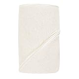Bumkins Organic Cotton Hooded Towel Set - Cream Satin Trim