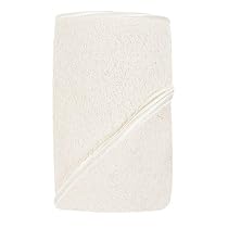 Bumkins Organic Cotton Hooded Towel Set - Cream Satin Trim