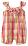 Hurley Baby-girls Infant Plaid Woven Romper