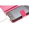 Chelsea Compact Leather Wallet for iPhone 4G/4S-Hot Pink
