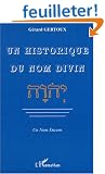 Un historique du nom divin - Un Nom Encens