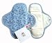 Washable Menstrual Pads | Organic Cotton Menstrual Pads - Sckoon Organic Plus Cloth Menstrual Pads with Leak Resitant Sheet Mini Blue Flowers