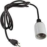 Hydrofarm Cord Set with Socket for Vertical Hanging, 8-Feet