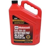 Genuine Ford Fluid XO-5W30-5QSP SAE 5W-30 Premium Synthetic Blend Motor Oil - 5 Quart Jug