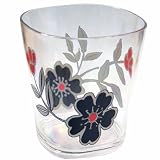 Corelle Coordinates Mandarin Flower 14-Ounce Acrylic Square Glasses, Set of 6