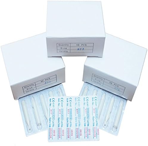 50 Tattoo needle Tips machine Sterile Disposable Nozzle Tube Size 1R Round Tip RT DT FT