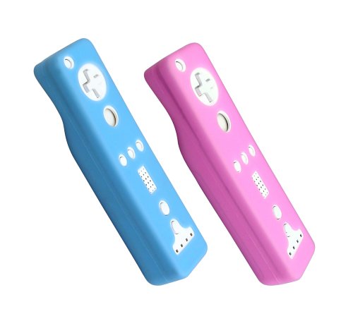Venom Blue and Pink Silicon Graphic Skin for 2 Wii Remotes (Wii)