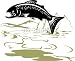 Wallmonkeys Peel and Stick Wall Decals - Trout Jumping - Removable Graphic