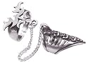 Spike & Chain Skulls Silver Tone Pewter Slave Ring
