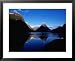 Fiordland and Mountains, Milford Sound, New Zealand Lonely Planet Collection Framed Art Poster Print by Chris Mellor, 31x25