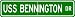 USS BENNINGTON CVS 20 Street Sign - Navy Ship Gift Sail