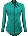 J.TOMSON Womens Long Sleeve Button Down Blouse