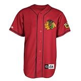 NHL Chicago Blackhawks Short Sleeve Button Front Replica Jersey Mens