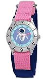 Disney Kids' D828S503 Wall-E Eve Time Teacher Pink Velcro Strap Watch