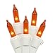Vickerman 100 Lights Amber White Wire End Connecting Lock Set with 4-Inch Spacing and 33-Feet Length, Comes in Box