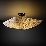 IMAGE OF Justice Design Alabaster Rocks Finials ALR-9654-25-MBLK-F6 8 Light 600w (18