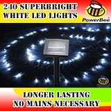 Powerbee Endurance Solar Fairy Lights 240 Quality Superbright LED's Multi Function Indoor and Outdoor Garden, Xmas, Party, Tree Lights for All Year Round Use