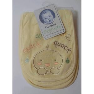 Organic Gerber 3 Pack Terry Burpcloths - Neutral