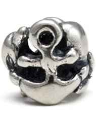 Melina World Jewellery - Anchor, Heart & Dolphin / Ancla, Cardíaca, Delfín - 1010 - Sterling Silver 925 - Handmade in Greece and inspired by Olympic, Greek and Mediteranean history and motives. Beads fits Biagi. Chamilia, Pandora and Trollbeads etc.
