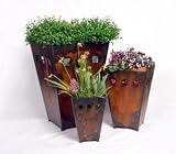 Rusted Patina Square Planter