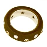 Ring Contemporary Wood Resin Sterling Silver Semi Precious Stones Design Size 7 By Bucasi