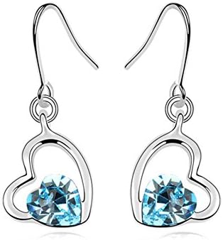 Fetrun Swarovski Elements "Same" Crystal Earing Color Sea Blue