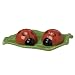Grasslands Road Petals 3 1/8-Inch by 5 3/8-Inch by-1/4-Inch Ladybug Salt And Pepper Set with Leaf Tray
