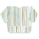 Bumkins Waterproof Art Smock - Blue/Chocolate Stripes