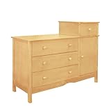 Combo Dresser with Cabinet in Natural Finish